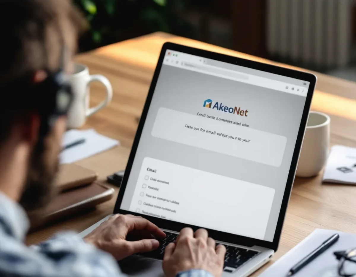 Guide Complet: Configuration de Votre Compte AkeoNet avec Votre Adresse Email, Étape par Étape